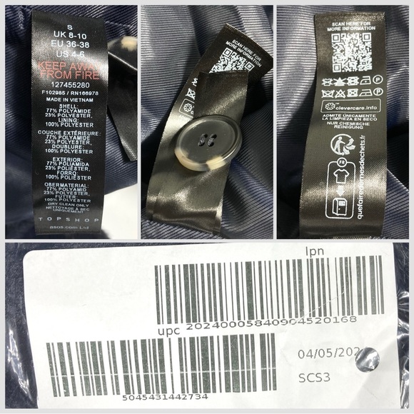 *SOLD* Topshop ASOS Fluffy Longline Faux Fur Fluffy Trench Coat Navy Small NEW - Picture 6 of 8